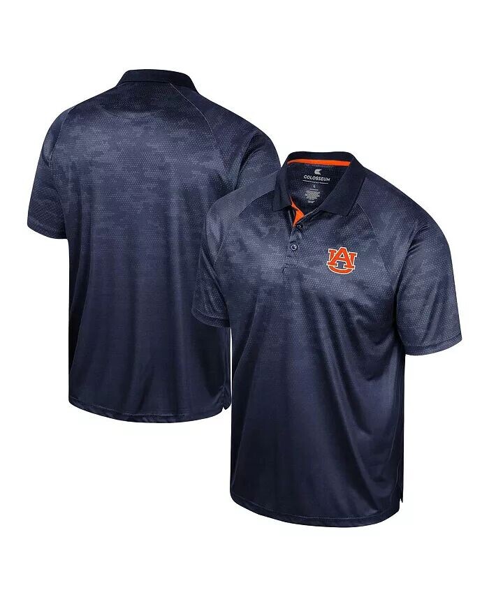 

Мужская темно-синяя рубашка-поло Auburn Tigers Honeycomb Raglan Colosseum