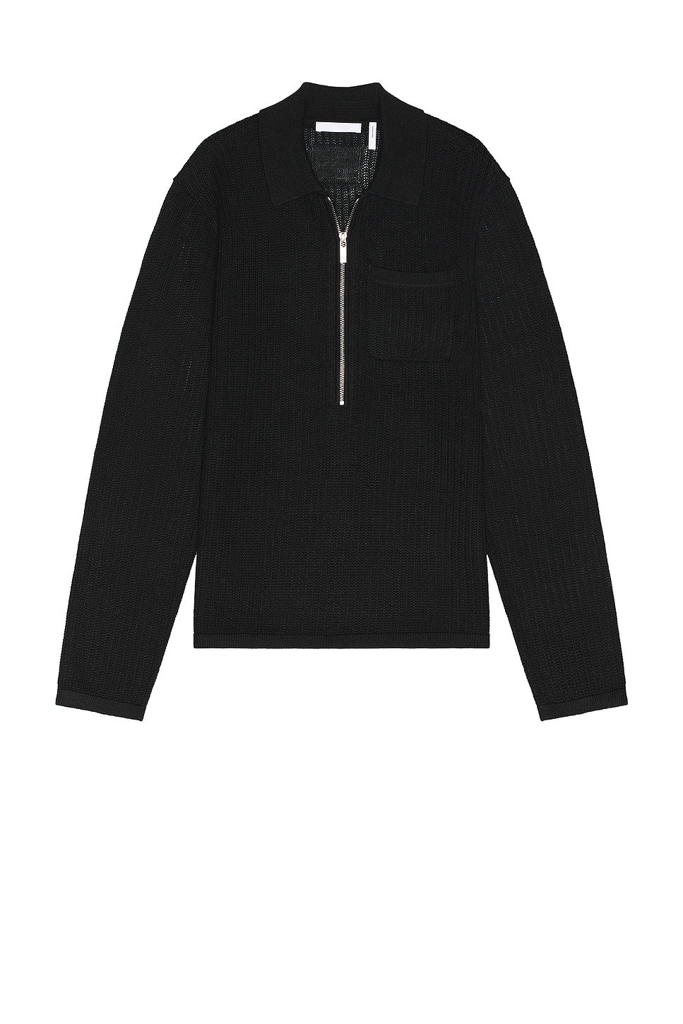 

Длинный поло на молнии Helmut Lang, Black