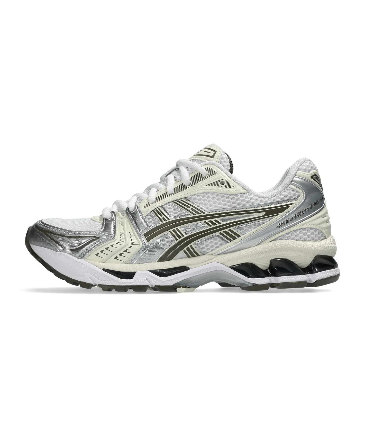 Унисекс кроссовки для бега ASICS GEL-KAYANO 14 белые с серебристым — фото 3