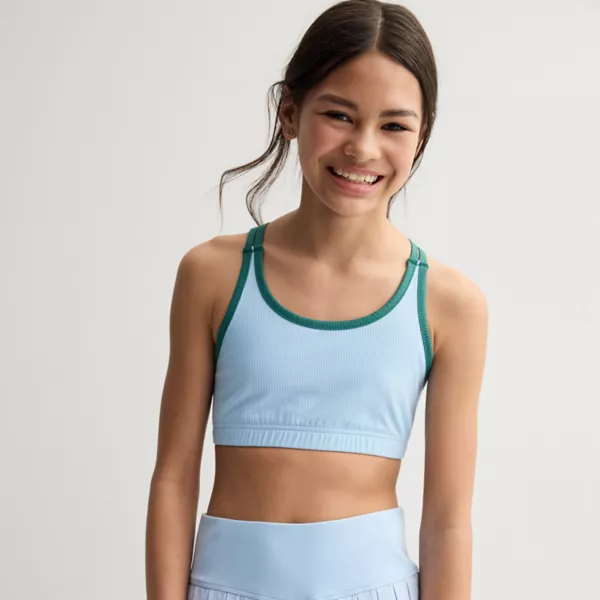 

Детский спортивный топ с перекрещивающимися лямками для девочек 7-16 лет Tek Gear, цвет frost wind