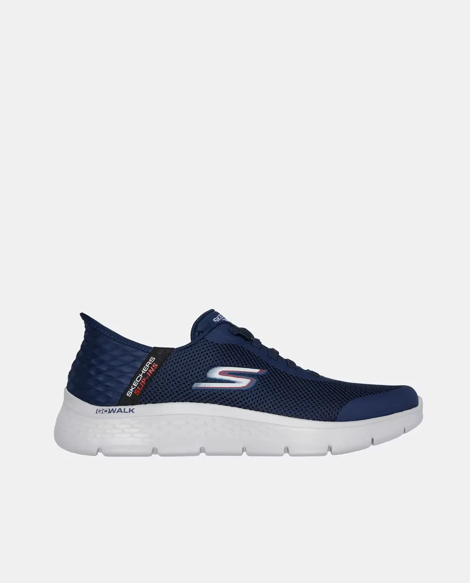

Слипоны: мужские GO WALK Flex, низкопрофильные Skechers, темно-синий