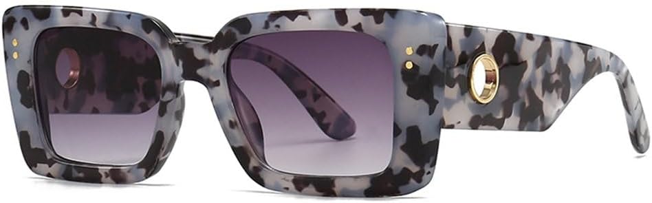 

Винтажные солнцезащитные очки в маленькой оправе для женщин и мужчин, модные, роскошные, трендовые солнцезащитные очки для женщин с защитой от УФ-излучения UV400 TYUVIVO, Gray Leopard