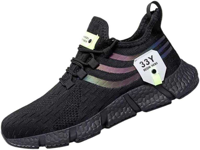 

Мужские спортивные кроссовки на шнуровке с сетчатой верхней частью, легкие и дышащие, стильные и модные для повседневной носки, подходят для походов на свежем воздухе и пробежек Hoalox