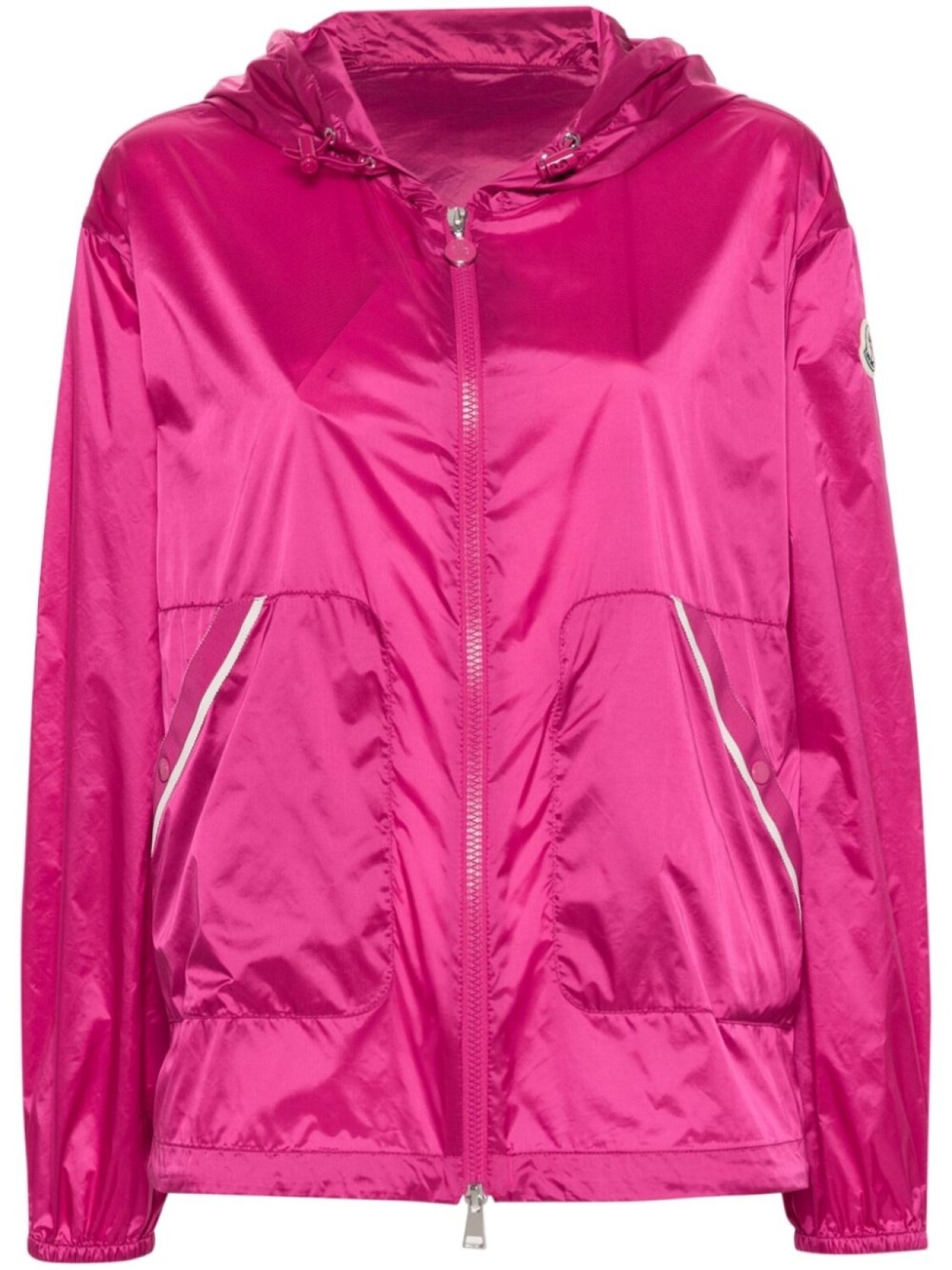 

Moncler куртка с капюшоном и логотипом, розовый