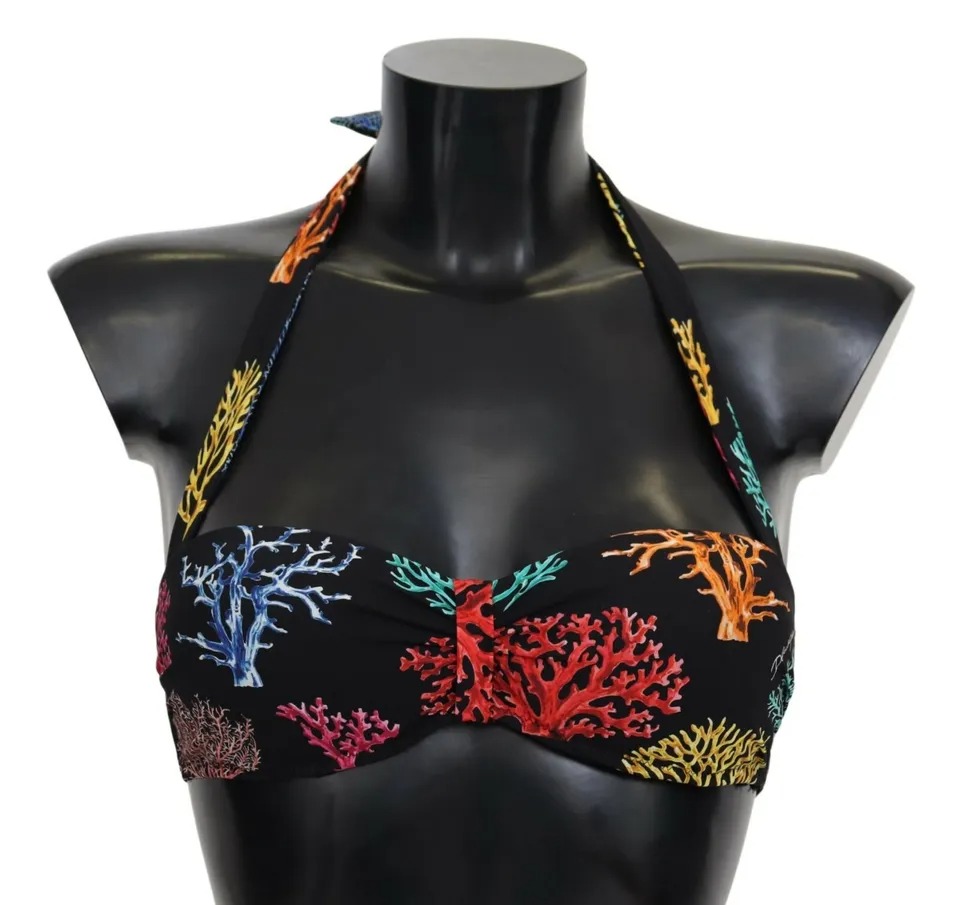 

Черный коралловый принт купальник пляжная одежда бикини топ Dolce & Gabbana