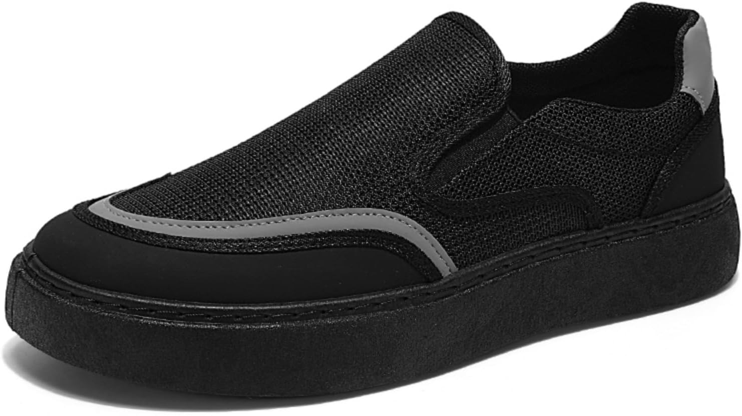 

Мужские дышащие кроссовки с сеткой без шнурков, Удобная обувь для ходьбы с мягкой внутренней частью и нескользящей подошвой для повседневного ношения Kelibasi, черный