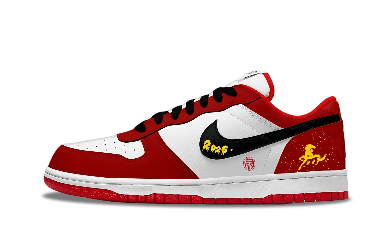 Nike Кроссовки для скейтбординга мужские low top, устойчивые к истиранию, дышащие, красные и белые