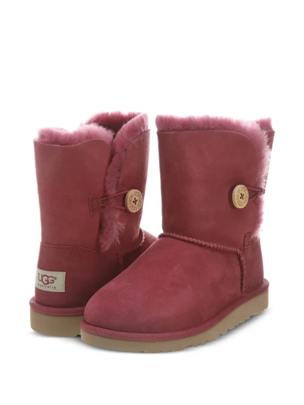 Ботинки Бейли с пуговицами Ugg Kids, красный — фото 2