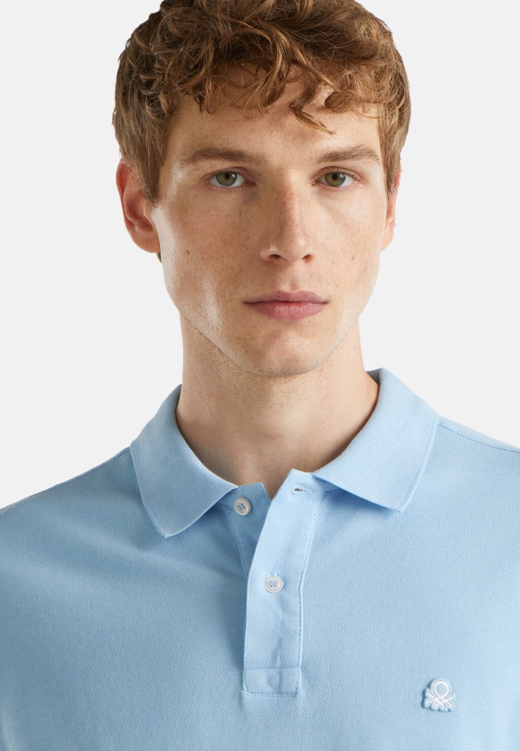 

Рубашка поло WITH LOGO PATCH REGULAR FIT United Colors of Benetton, синий