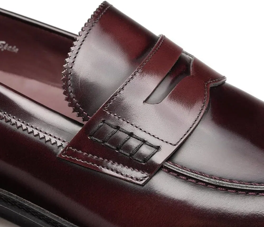 Лоферы Mezlan Moc Toe Penny Loafer, бордовый — фото 4