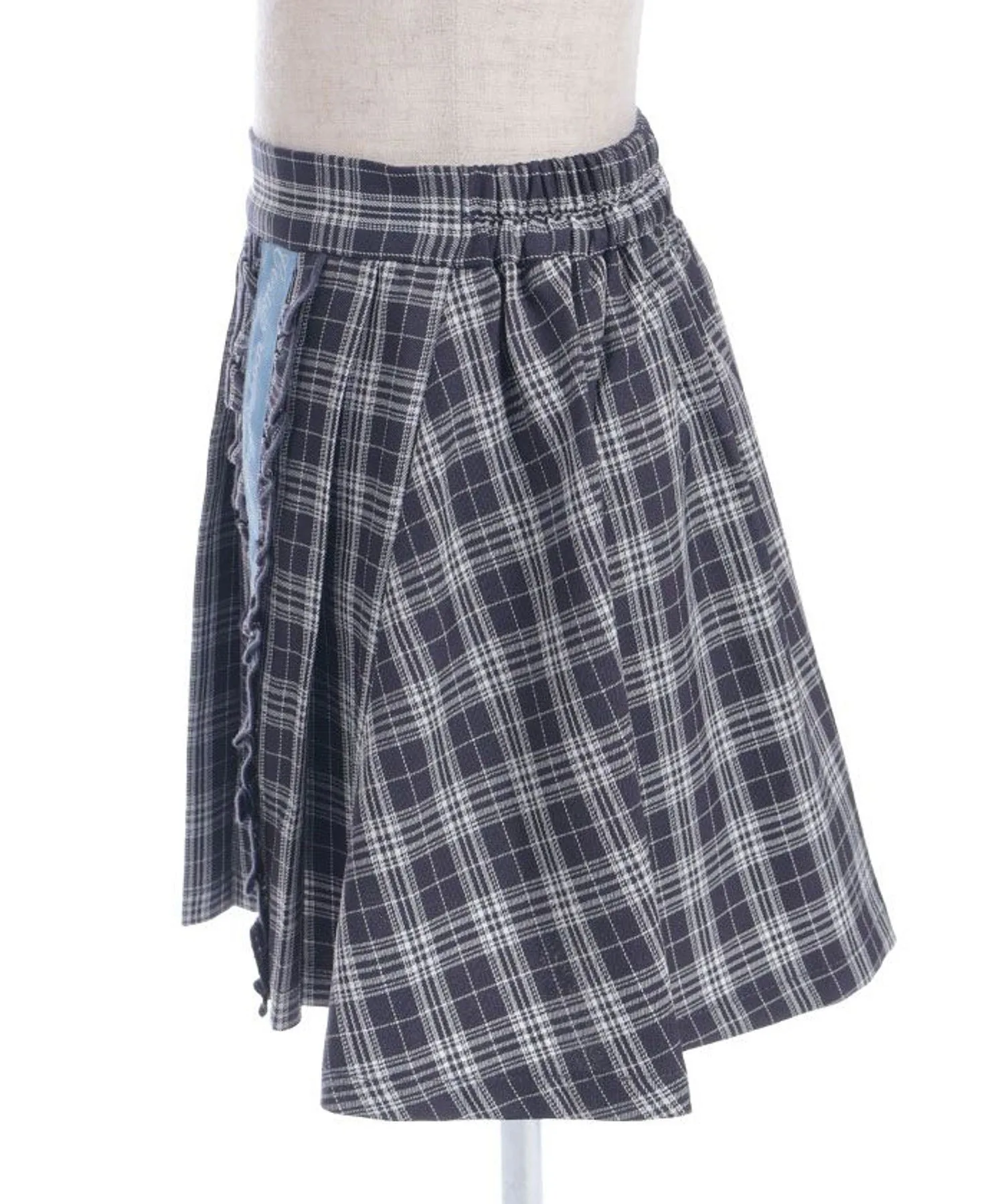 Юбка и брюки с клетчатым узором и логотипом в виде ленты Axes femme kids, Navy blue — фото 3