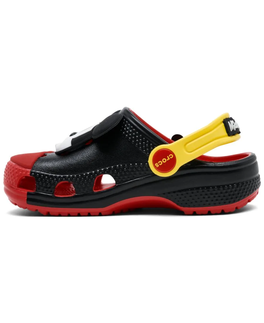 Детские классические сабо Disney с Микки Маусом от Finish Line для мальчиков Crocs, черный, красный, желтый — фото 3