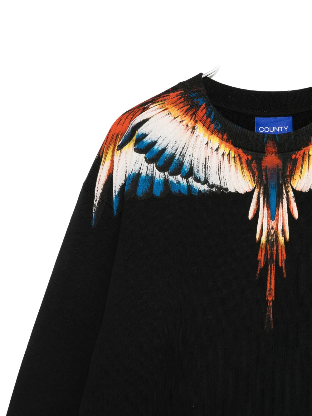 Свитшот с принтом крыльев Marcelo Burlon County Of Milan Kids, черный — фото 3