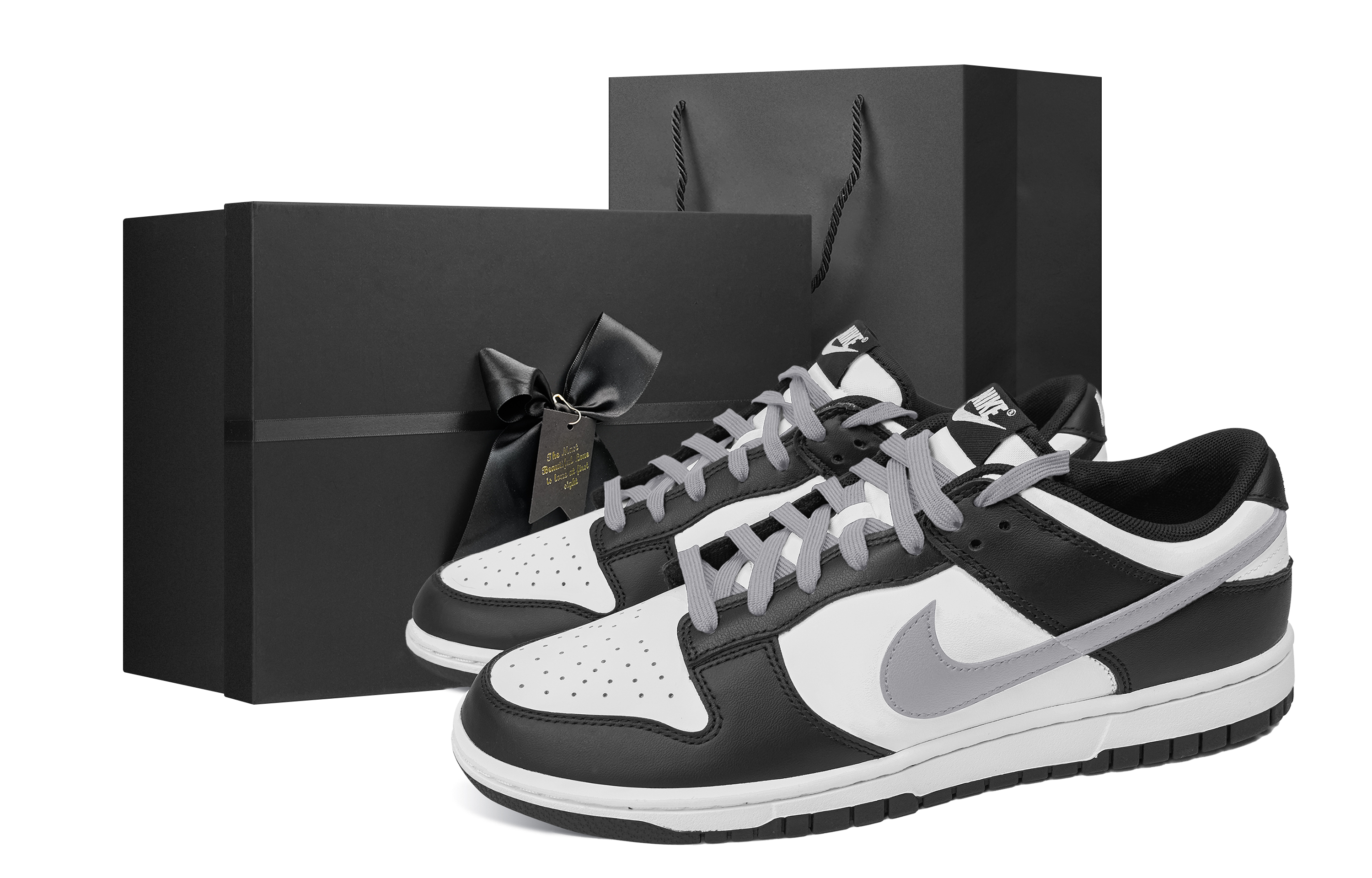 

Nike Кроссовки для скейтбординга Dunk Anti-Slip, износостойкие, низкие, мужские, черные, белые, серые