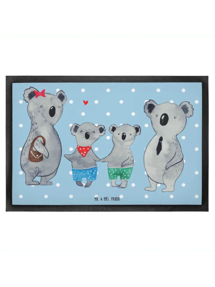 

Коврик Mr & Mrs Panda Koala Familie zwei ohne Spruch, цвет blau pastell