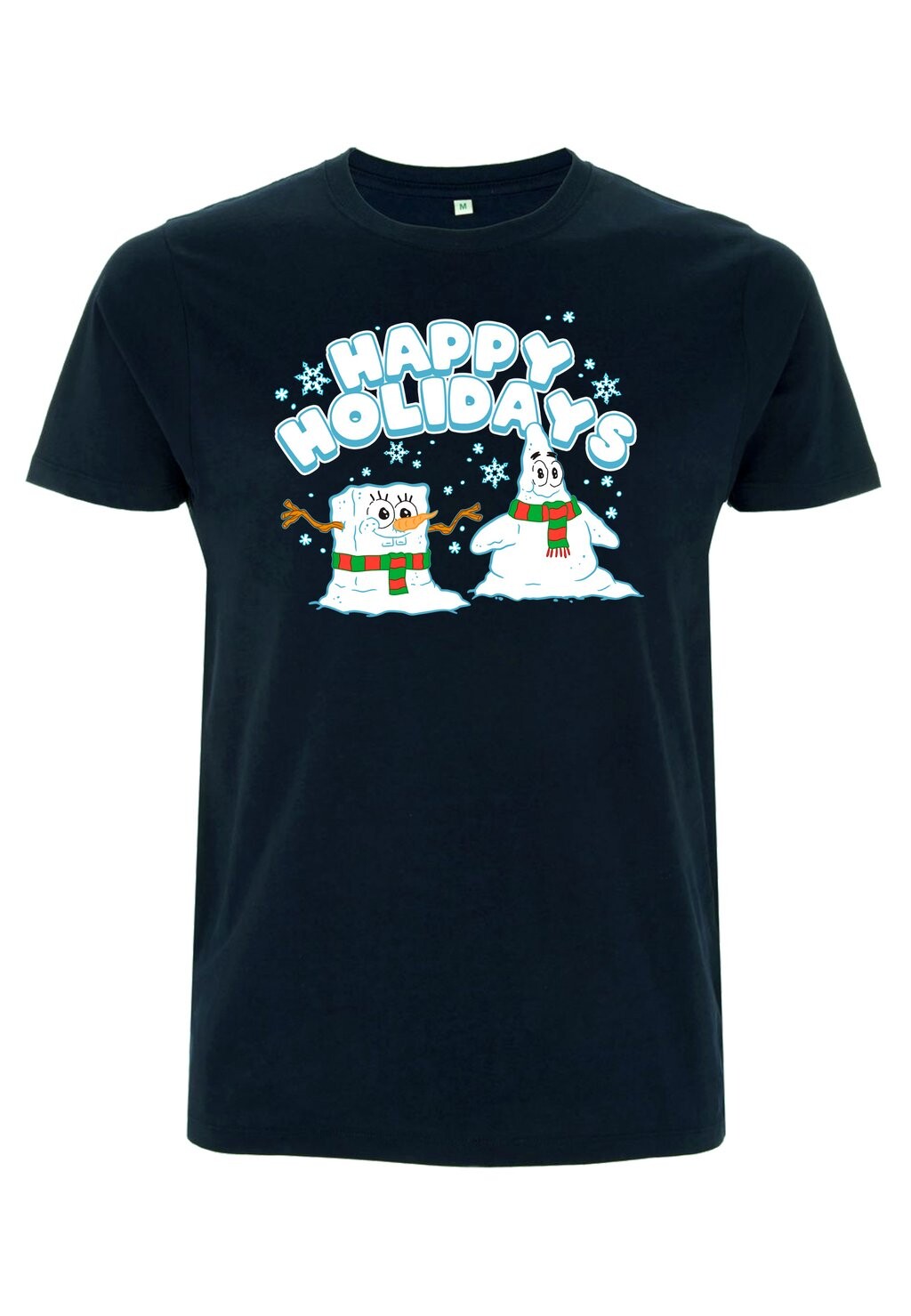 

Футболка с принтом SPONGEBOB SQUAREPANTS HAPPY HOLIDAYS SNOWMEN Henry Tiger, темно-синий