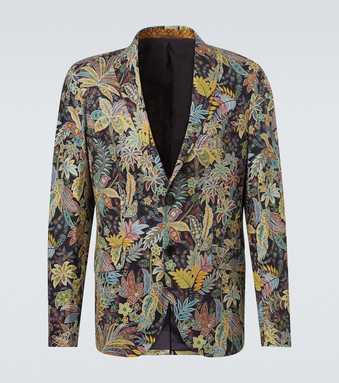 

Римский принтованный блейзер из смесовой шерсти Etro, Print on Blue Base