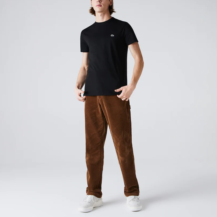 Футболка с логотипом на груди LACOSTE, 031/черный — фото 4
