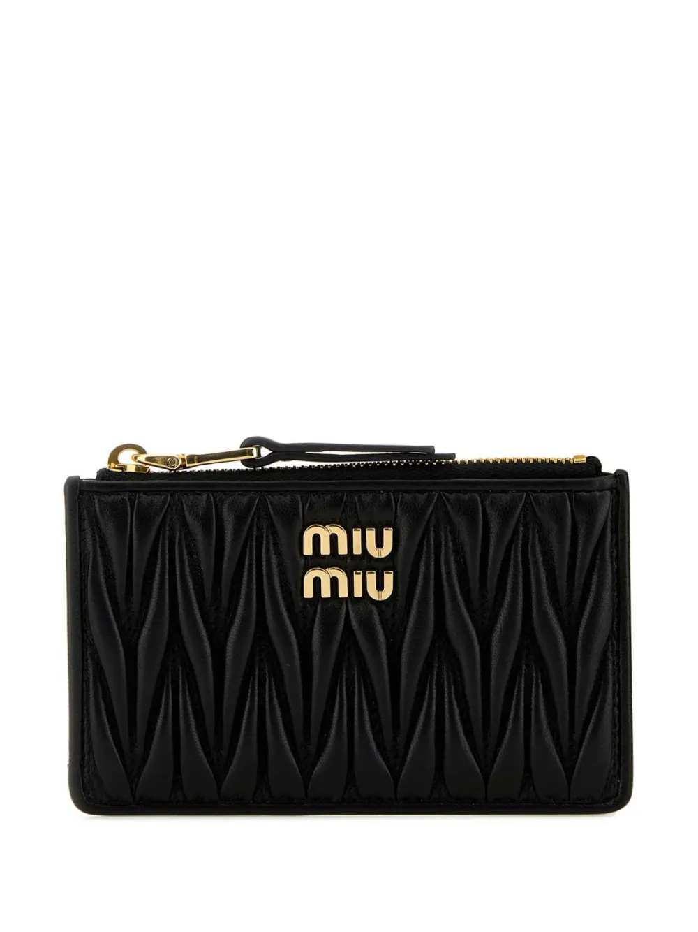 

Кардхолдер с логотипом MIU MIU, черный
