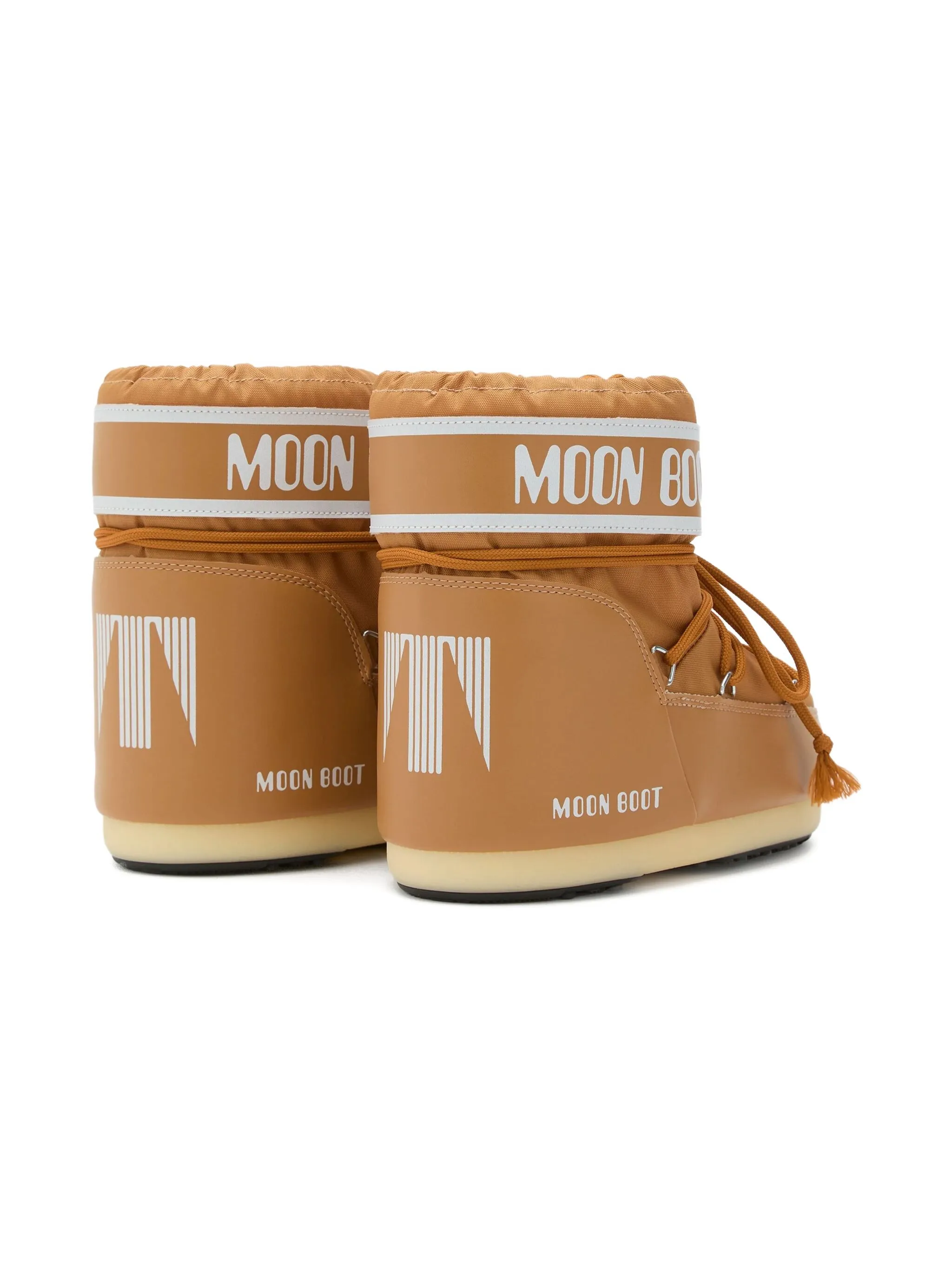 Низкие коричневые ботинки на шнуровке с логотипом Icon Moon Boot Kids — фото 3