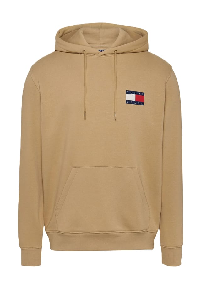 

Толстовка с капюшоном на шнурке Tommy Jeans, цвет act relic tan