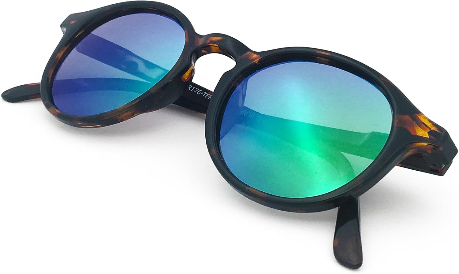 

Солнцезащитные очки J+S Hali Small Round Polarized для женщин и мужчин | Оправа на пружинном шарнире | Поляризация 100% UV 400 | Размер Medium-Small, Tortoise Frame / Green Mirror Lens