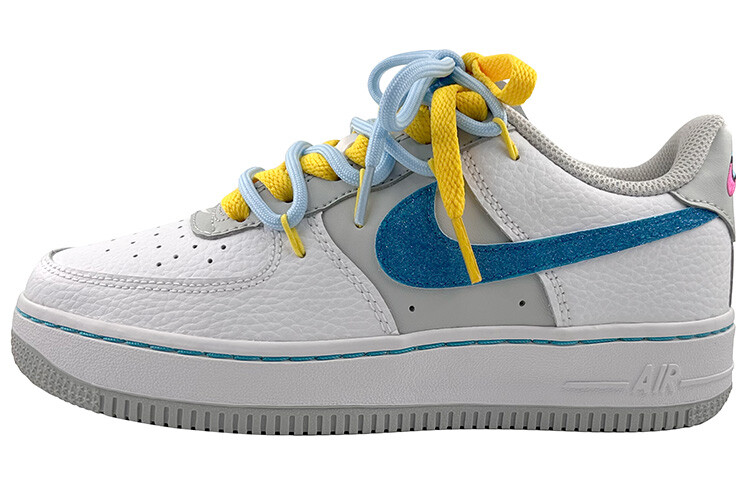 

Кроссовки Nike Air Force 1 Skateboarding Shoes Women's Low-top Yellow/blue, белый