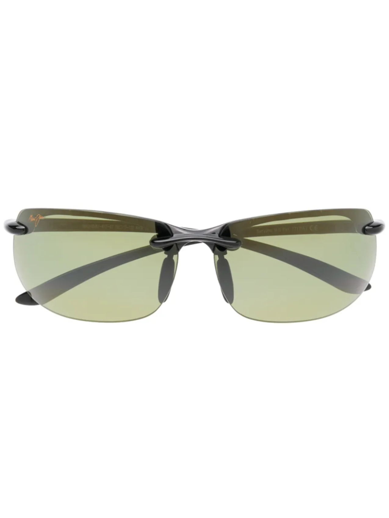 

Maui Jim солнцезащитные очки Banyan без оправы, черный