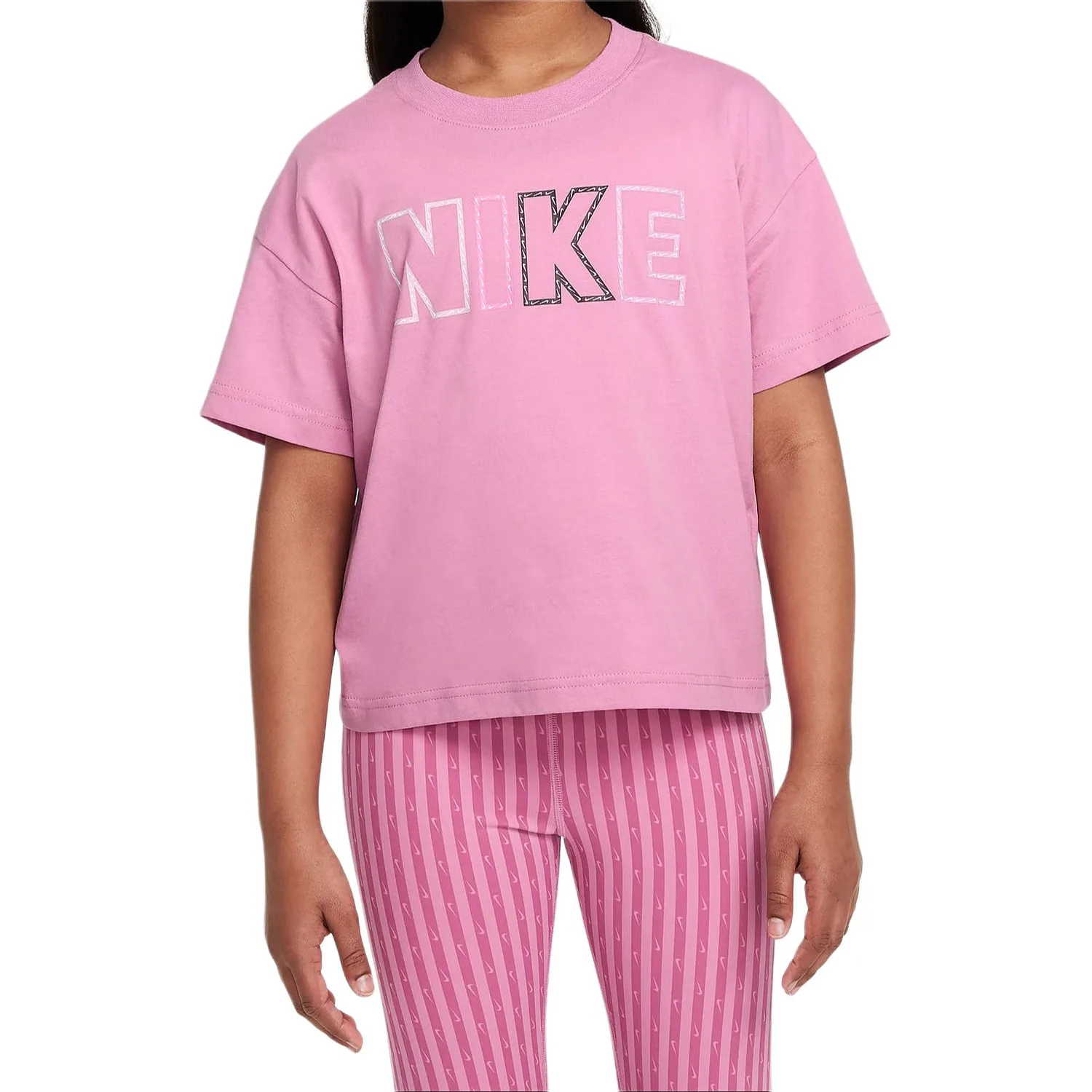 Nike Футболка Sportswear Essentials Flamingo Pink детская