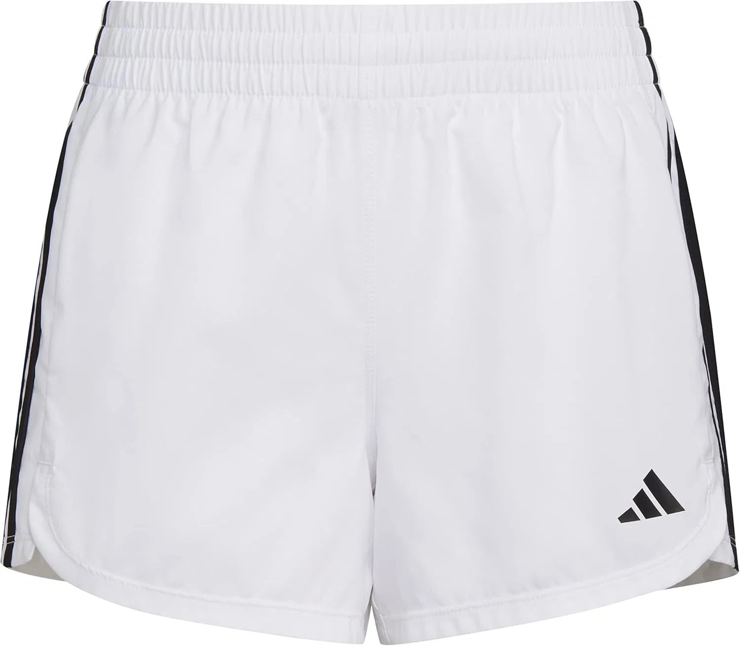Детские шорты Adidas Aeroready 3-Stripes Woven Pacer Color Shorts, белый