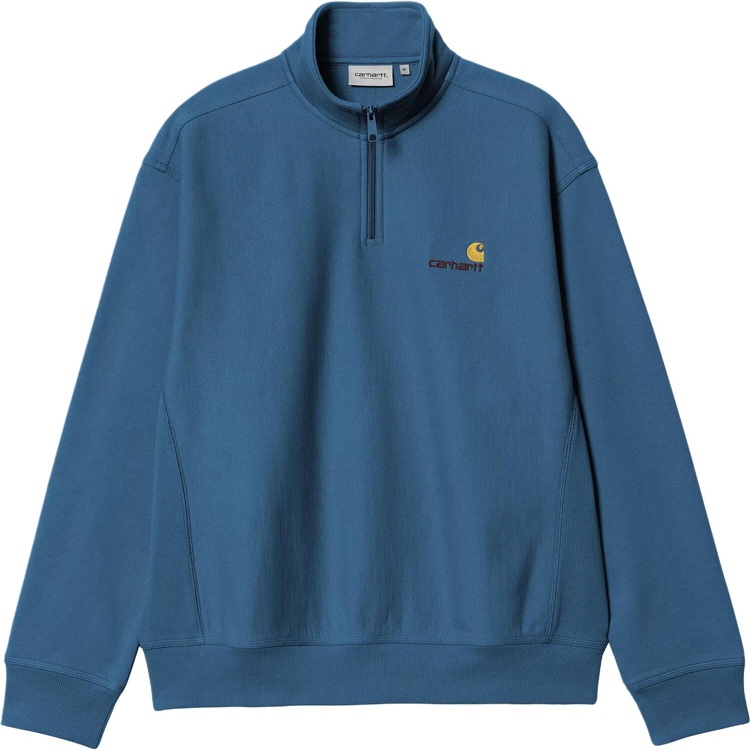 

Американский скрипт FW24 полузип худи унисекс teal Carhartt WIP, Teal