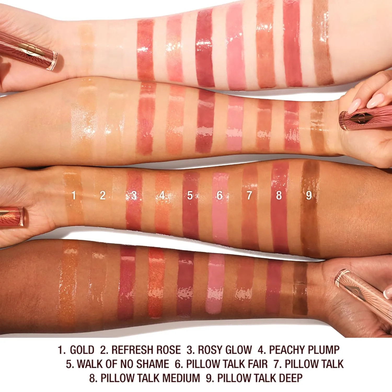 Charlotte Tilbury Collagen Lip Bath - Блеск для губ, придающий им объем и сияние - Формула с ухаживающими компонентами для увлажнения и питания губ, Peachy Plump - peach — фото 3