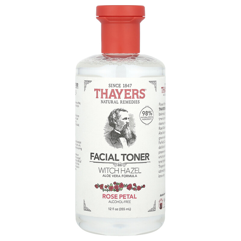 

Thayers, Тоник для лица, гамамелис, без спирта, лепестки роз, 355 мл (12 жидк. унц.)
