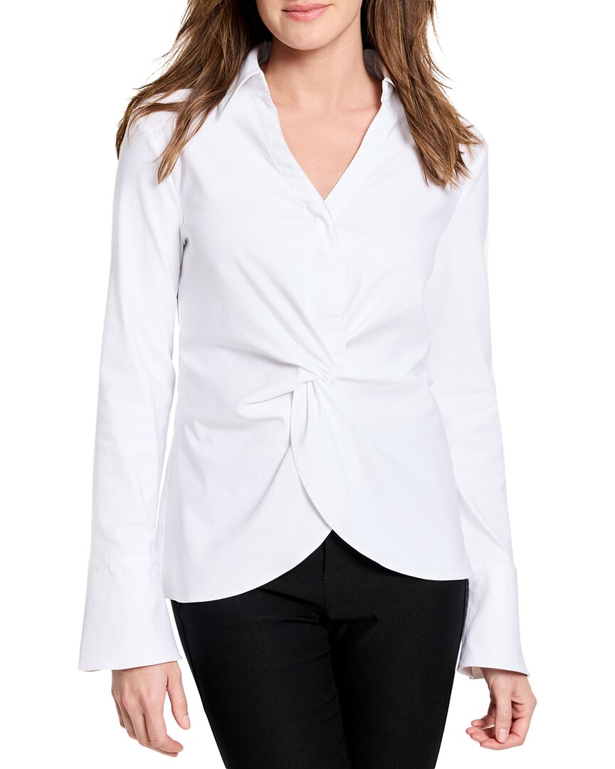 

NIC+ZOE Полированная блузка с крученым передом из ткани Wonderstretch Nic + Zoe, белый