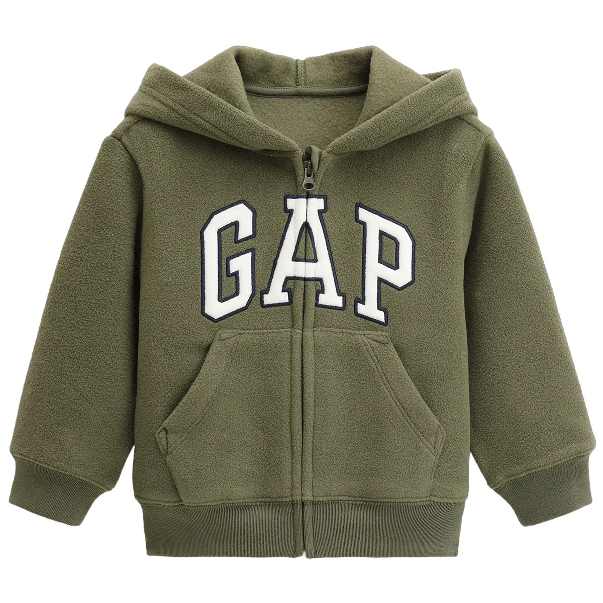 

Детская флисовая куртка с аппликацией логотипа GAP, зеленый