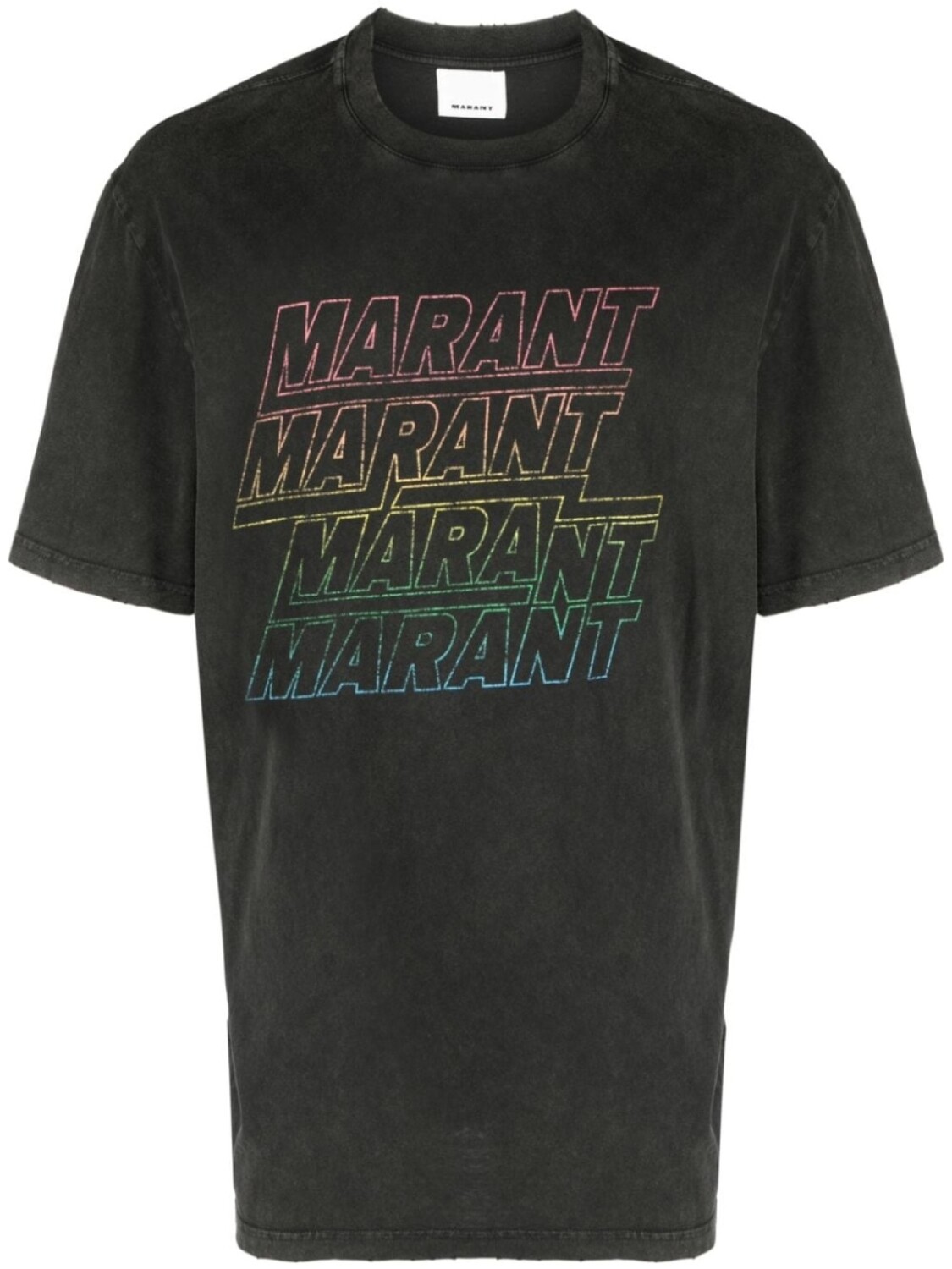 

Marant футболка из органического хлопка с логотипом, серый