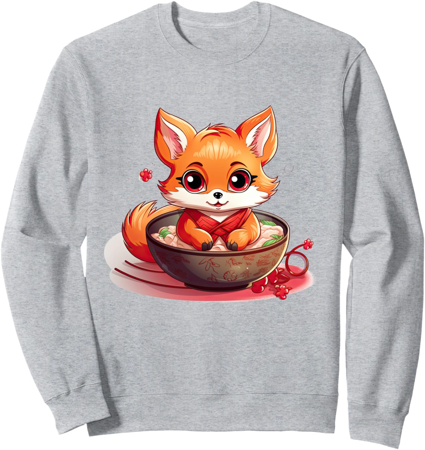 

Толстовка Japanese Ramen Eating Animal Design, серый