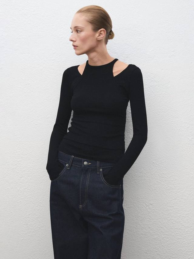 

Футболка Maral с длинными рукавами Mango, Black