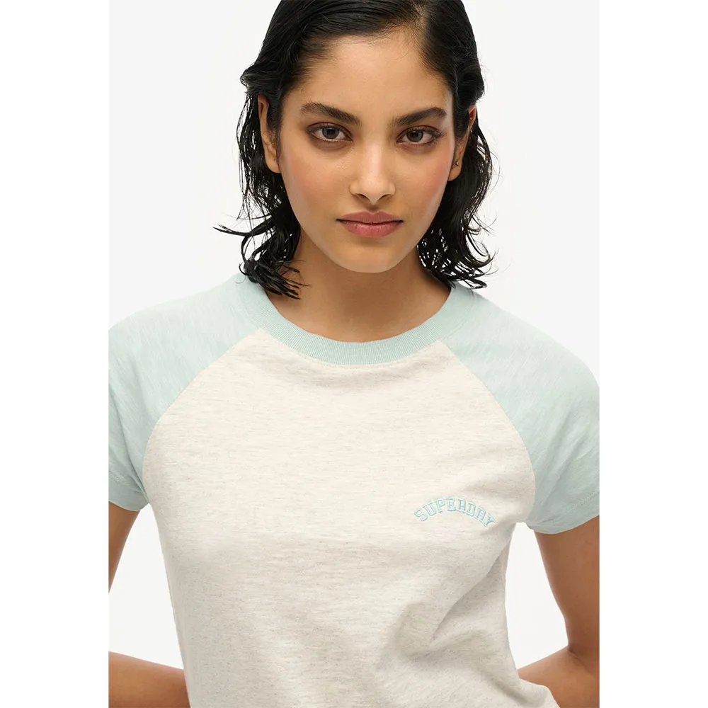 Футболка с коротким рукавом Superdry Essential Logo Raglan Slub, белый — фото 2