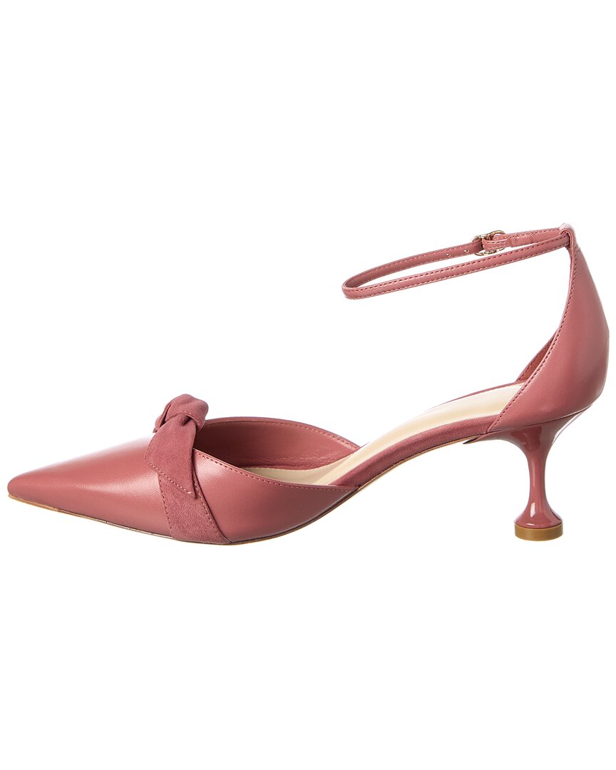 Туфли-лодочки Alexandre Birman Clarita Flare 60 из кожи, розовый — фото 2