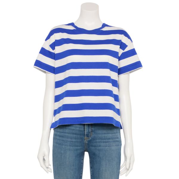 

Женская адаптивная футболка свободного кроя Sonoma Goods For Life, цвет white blue stripe