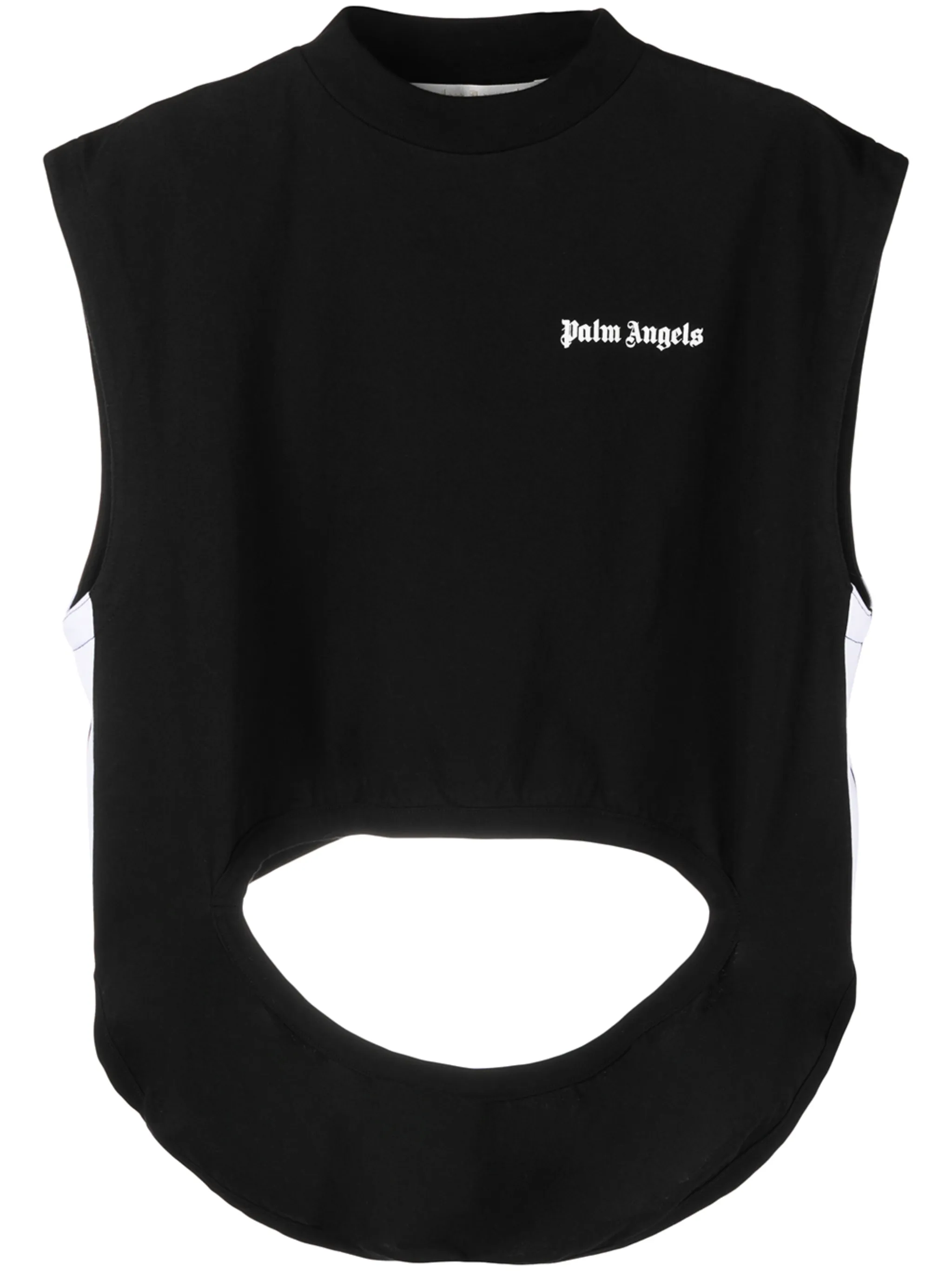 

Футболка с вырезом и логотипом Palm Angels, черный