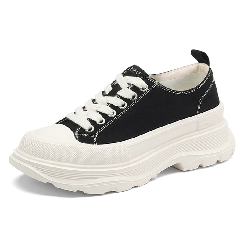 

Высокие износостойкие легкие дышащие нескользящие низкие топ кэжуал кроссовки Unisex HALEBOSS, черный