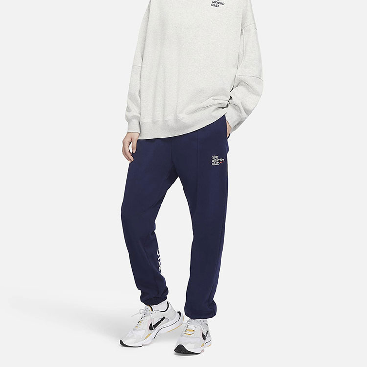 Спортивные клубные вязаные спортивные штаны женские черный синий Nike — фото 4