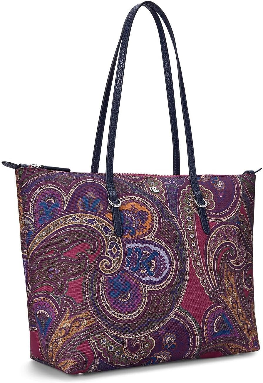 

Сумка-тоут Lauren Ralph Lauren Nylon Medium Keaton Tote, цвет Dimora Paisley/Dark Mahogany