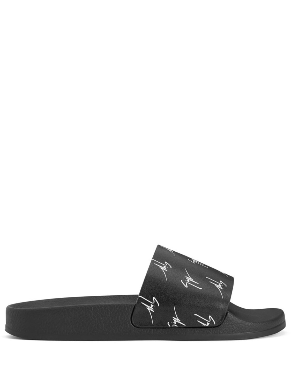

Giuseppe Zanotti шлепанцы Brett с логотипом, черный
