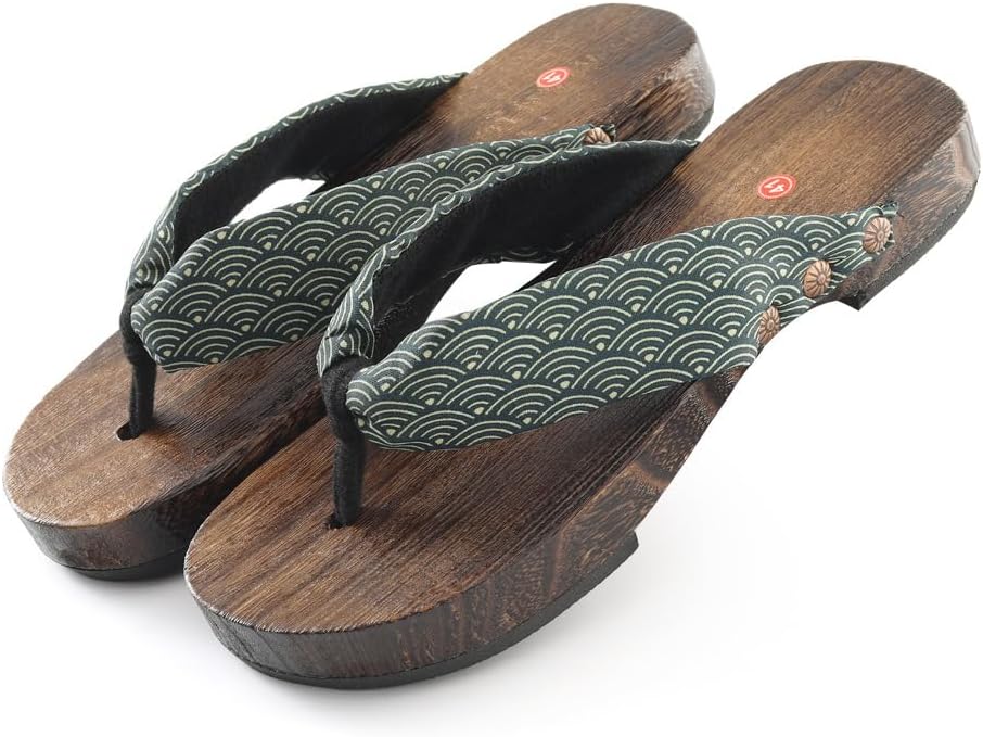 

Деревянные клоги для женщин, сандалии гета, японские таби, шлепанцы-нимбы, мужские мюли, тапочки на платформе для подростков - удобные для ходьбы и стояния весь день, костюм гейши, косплей Geerta, зеленый