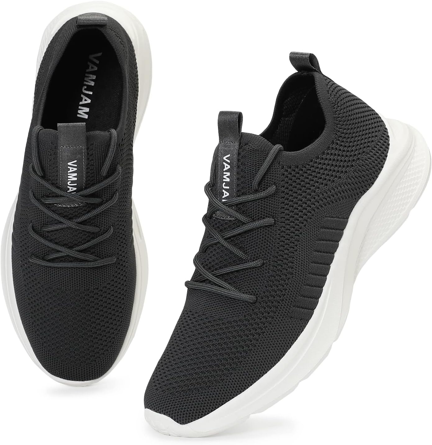 

Мужские кроссовки VAMJAM для бега - модные кеды, легкие и дышащие, с верхом из вязаной сетки, шнуровкой, для ходьбы, тренировок и повседневного спорта