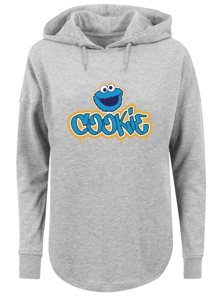 

Пуловер F4NT4STIC Oversized Sesamstraße Cookie Graffiti Logo, серый