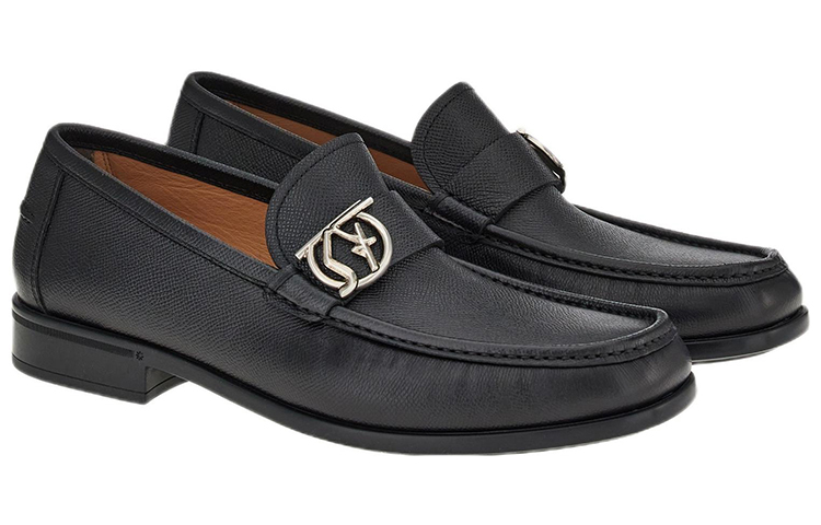 Лоферы мужские черные Ferragamo — фото 2
